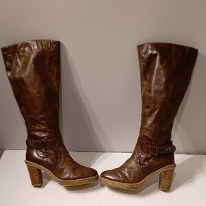RUDSAK Brown Leather Heeled Boots